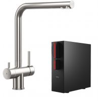 Zestaw Teka Uni bateria kuchenna do filtra wody stojąca inox z systemem odwróconej osmozy (16030084, 118510003)