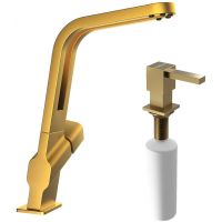 Zestaw Teka ICO 915 bateria kuchenna stojąca mosiądz z dozownikiem do płynów (116030032, 115890044)