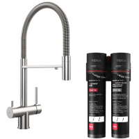 Zestaw Teka Uni bateria kuchenna do filtra wody stojąca inox z filtrem podzlewozmywakowym (116080001, 118510001)