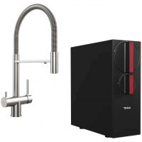 Zestaw Teka Uni bateria kuchenna do filtra wody stojąca inox z systemem odwróconej osmozy (116080001, 118510003)