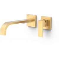 Tres Cuadro-Tres bateria umywalkowa podtynkowa złoty mat 24k 00630022OM