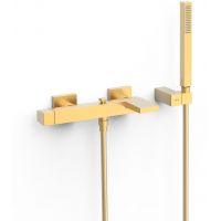 Tres Slim Exclusive bateria wannowo-prysznicowa ścienna 24-K matowe złoto 20217001OM