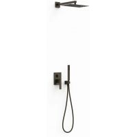 Tres Slim Exclusive zestaw prysznicowy podtynkowy z deszczownicą czarny brąz 20228004KMB