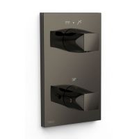 Tres Therm-Box bateria wannowo-prysznicowa podtynkowa termostatyczna czarny metalizowany 21125001KM