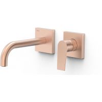 Tres Project bateria umywalkowa podtynkowa różowe złoto matowe 21130021OPM