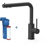 Tres Cocina bateria kuchenna stojąca czarny mat z filtrem 23045403NM