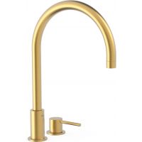 Tres Study Exclusive bateria umywalkowa stojąca 2-otworowa złoto matowe 26110501OM