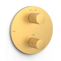 Tres Therm-Box bateria wannowo-prysznicowa podtynkowa termostatyczna złoty mat 24-K 26225001OM