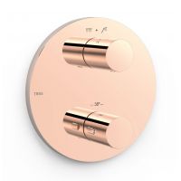 Tres Therm-Box bateria wannowo-prysznicowa podtynkowa termostatyczna różowe złoto 24-K 26225001OP