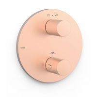 Tres Therm-Box bateria wannowo-prysznicowa podtynkowa termostatyczna różowe złoto mat 24-K 26225001OPM