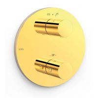 Tres Therm-Box bateria wannowo-prysznicowa podtynkowa termostatyczna złoty połysk 24-K 26225001OR