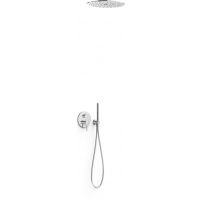 Tres Rapid Box zestaw wannowo-prysznicowy podtynkowy z deszczownicą chrom 26227301