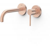 Tres Study Exclusive bateria umywalkowa podtynkowa matowe różowe złoto 26230021OPM