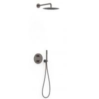 Tres Therm-Box zestaw prysznicowy podtynkowy termostatyczny z deszczownicą grafitowy 26235004GR
