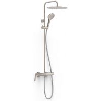 Tres Fuji zestaw prysznicowy ścienny z deszczownica stalowy 28119101AC