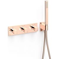 Tres B-System bateria wannowo-prysznicowa podtynkowa termostatyczna różowe złoto połysk 30725401OP