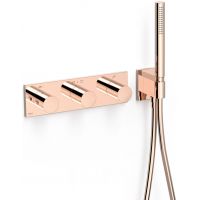 Tres B-System bateria wannowo-prysznicowa podtynkowa termostatyczna różowe złoto połysk 30735301OP