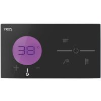 Tres Shower Technology bateria podtynkowa termostatyczna elektroniczna czarny/chrom 49288398