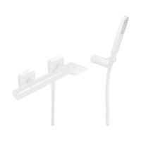 Tres Loft Colors bateria wannowo-prysznicowa ścienna z kaskadą biały mat 200.170.01.BM