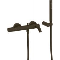 Tres Study Exclusive bateria wannowo-prysznicowa ścienna czarny brąz 26117001KMB