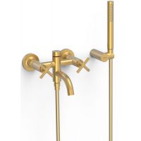 Tres Mont Blanc bateria wannowo-prysznicowa ścienna złoty mat 28317601OM