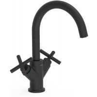 Tres Mont Blanc bateria umywalkowa stojąca czarny mat 28320301NM