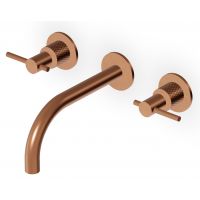 Zucchetti Helm bateria umywalkowa podtynkowa miedź szczotkowana/radełkowanie ukośne ZHL760.XP91G3