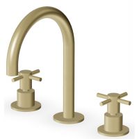 Zucchetti Helm bateria umywalkowa stojąca 3-otworowa brytyjskie złoto szczotkowane ZHM515.XP31