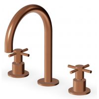 Zucchetti Helm bateria umywalkowa stojąca 3-otworowa miedź szczotkowana ZHM515.XP91