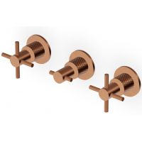 Zucchetti Helm bateria umywalkowa podtynkowa miedź szczotkowana/radełkowanie ukośne ZHM695.XP91G3