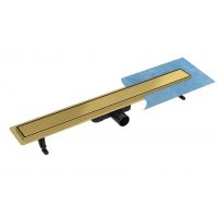 Besco Virgo Duo odpływ liniowy z rusztem 70 cm złoty OL-70-VG