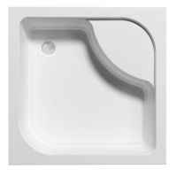 Polimat Tenor brodzik 80x80 cm kwadratowy biały 00326