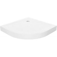 New Trendy Mild Stone brodzik 90x90 cm półokrągły biały B-0517