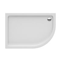 New Trendy New Maxima brodzik 120x85 cm półokrągły asymetryczny lewy biały B-0376