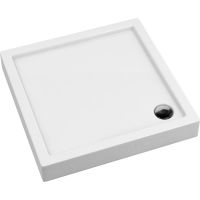 Oltens Vindel brodzik kwadratowy 90x90 cm akrylowy biały 17004000