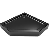 Sea-Horse brodzik 80x80 cm pięciokątny czarny BKB023PKB