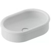 Art Ceram Brera umywalka 60x40 cm półokrągła nablatowa biała BRL00301;00