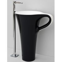 Art Ceram Cup umywalka 69x50x85 cm wolnostojąca czarny/biały OSL00401;50