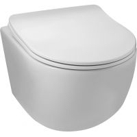 Balneo Luna Tornado miska WC z deską wolnoopadającą wisząca bez kołnierza ze spłukiwaniem wirowym biały połysk G0101010101-3
