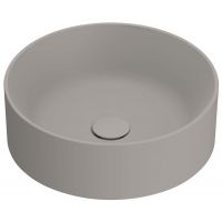 Catalano Zero umywalka 40x40 cm okrągła nablatowa Tortora Satinato 0123400032