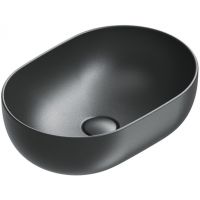 Catalano Sfera umywalka 50x35 cm owalna nablatowa czarna 0522500022