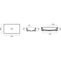 Catalano Zero 60 umywalka 60x35 cm nablatowa prostokątna biały mat 16035ZEBM