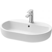 Cersanit Caspia umywalka 60x42 cm owalna nablatowa biała K11-0099