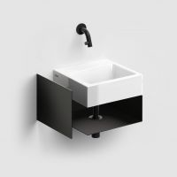 Clou Flush umywalka 28x27 cm prostokątna ścienna-nablatowa biała CL/03.03011