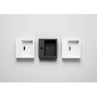 Clou Flush umywalka 28x27 cm prostokątna ścienna-nablatowa biała CL/03.03011