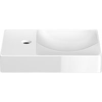 Clou Vale umywalka 38x19 cm prostokątna ścienna-nablatowa biała CL/03.03161.01.L