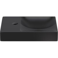 Clou Vale umywalka 38x19 cm prostokątna ścienna-nablatowa czarna CL/03.30161.01.L