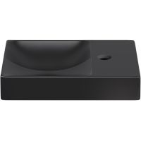 Clou Vale umywalka 38x19 cm prostokątna ścienna-nablatowa czarna CL/03.30161.01.R