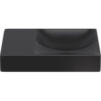 Clou Vale umywalka 38x19 cm prostokątna ścienna-nablatowa czarna CL/03.30161.L