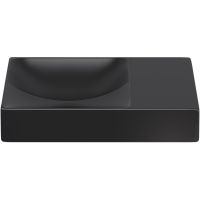 Clou Vale umywalka 38x19 cm prostokątna ścienna-nablatowa czarna CL/03.30161.R